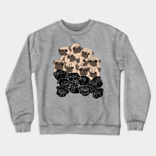 Fawn Pugs and Black Pugs Crewneck Sweatshirt